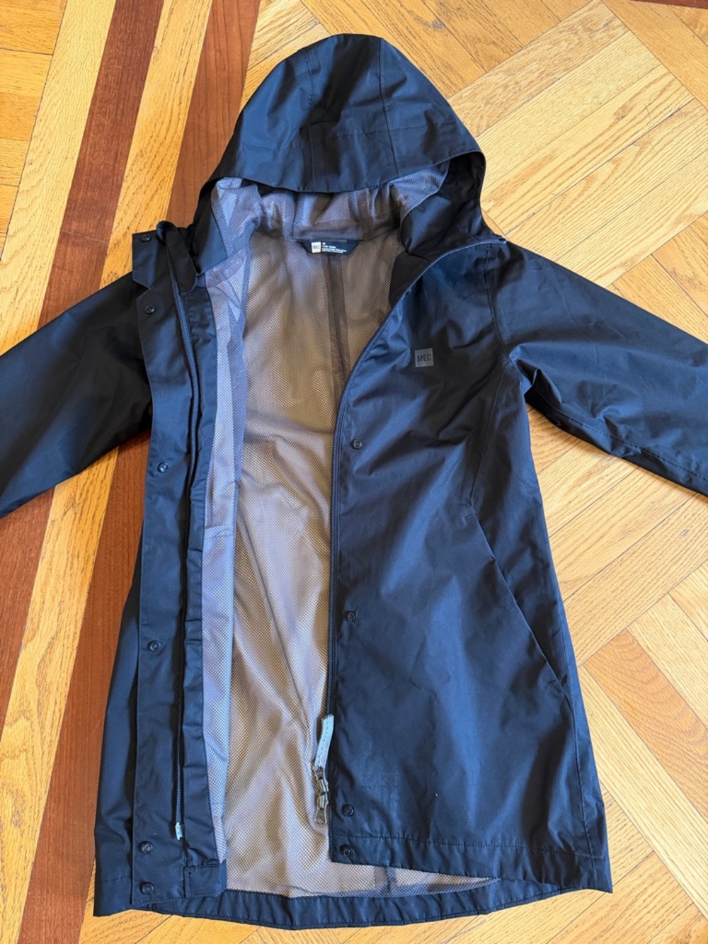 MEC Women's Black Hooded Shell Jacket